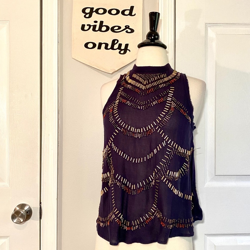 Free People Beaded Tank XS